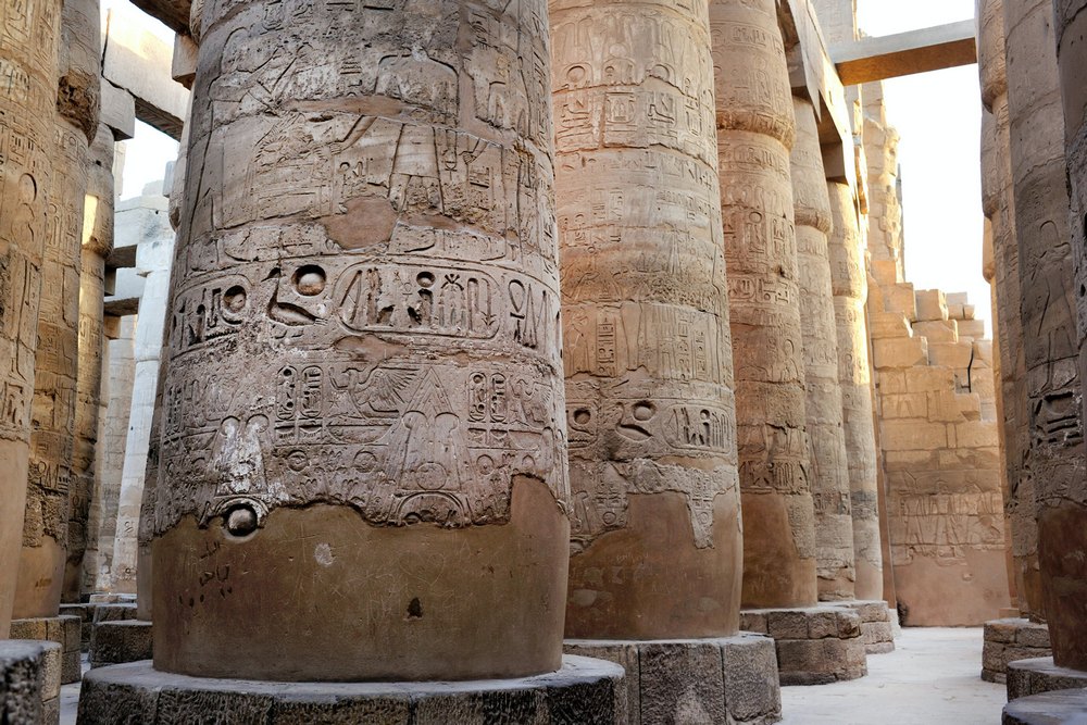columns of a temple in Egypt