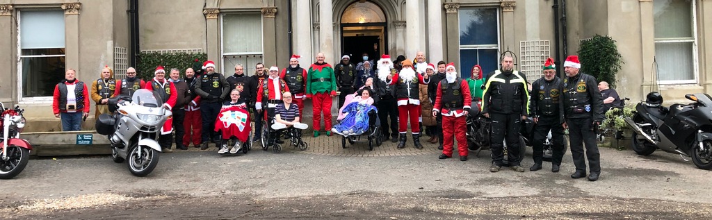 Toys delivered to Strode Park in Herne, picture show the riders, staff and some of the recipient's of the gifts. 