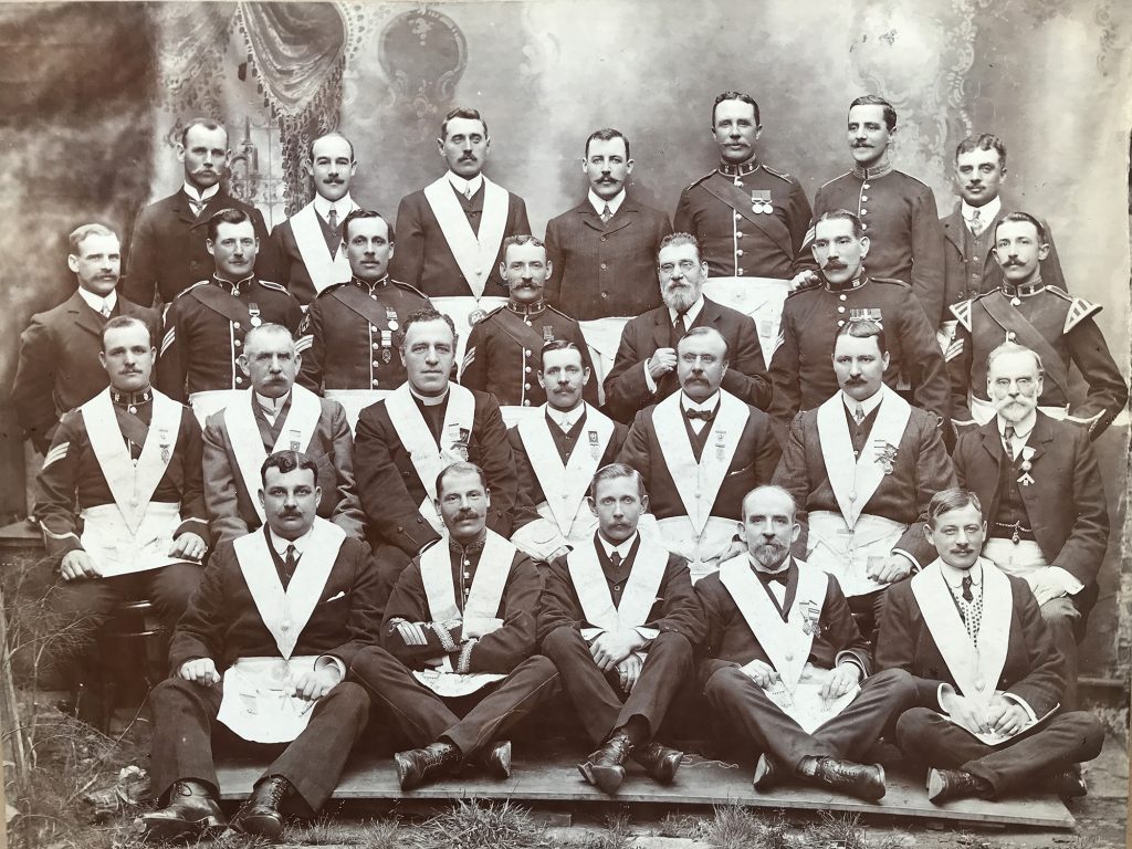 Photo of the members of Military Jubilee Lodge 1909
