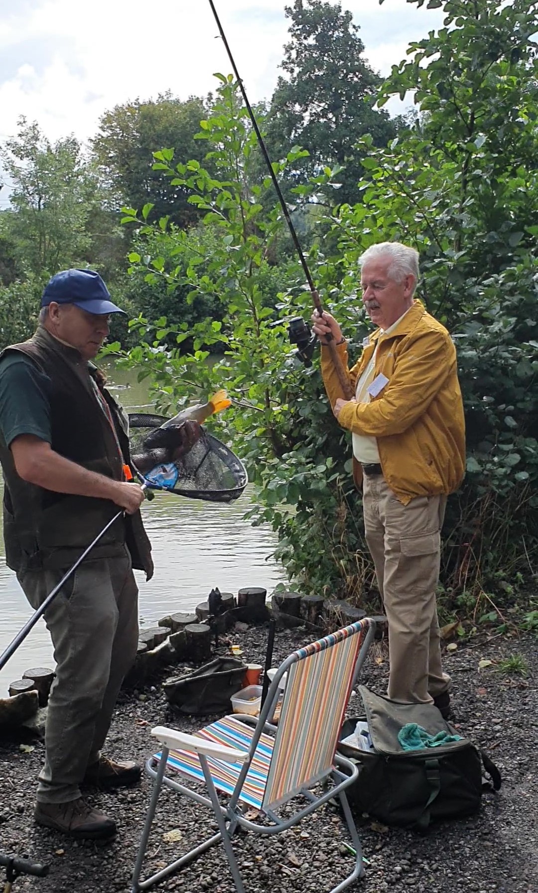 The PGM lands a catch, picture of PGM catching a fish