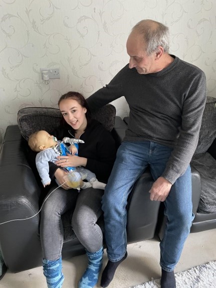 A picture of baby Lenny, his mum and great grandfather Keith. 