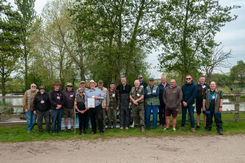 group photo of the students and casters from the Masonic Fishing Charity