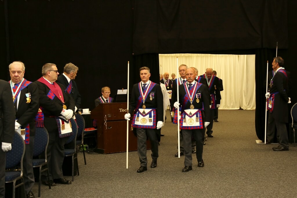 picture of the Officers processing into the Royal Arch Convocation