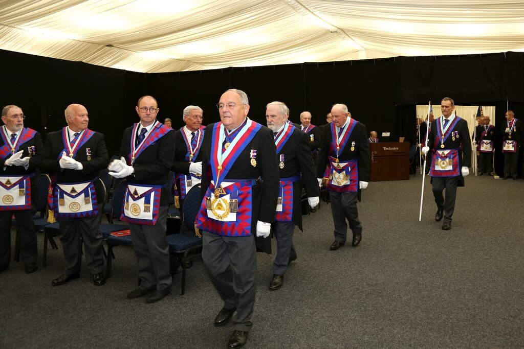 picture of the Officers processing into the Royal Arch Convocation