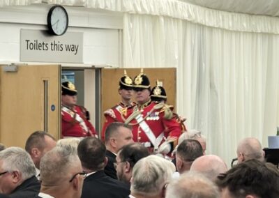 The Corps of Drums enter the Festive Board