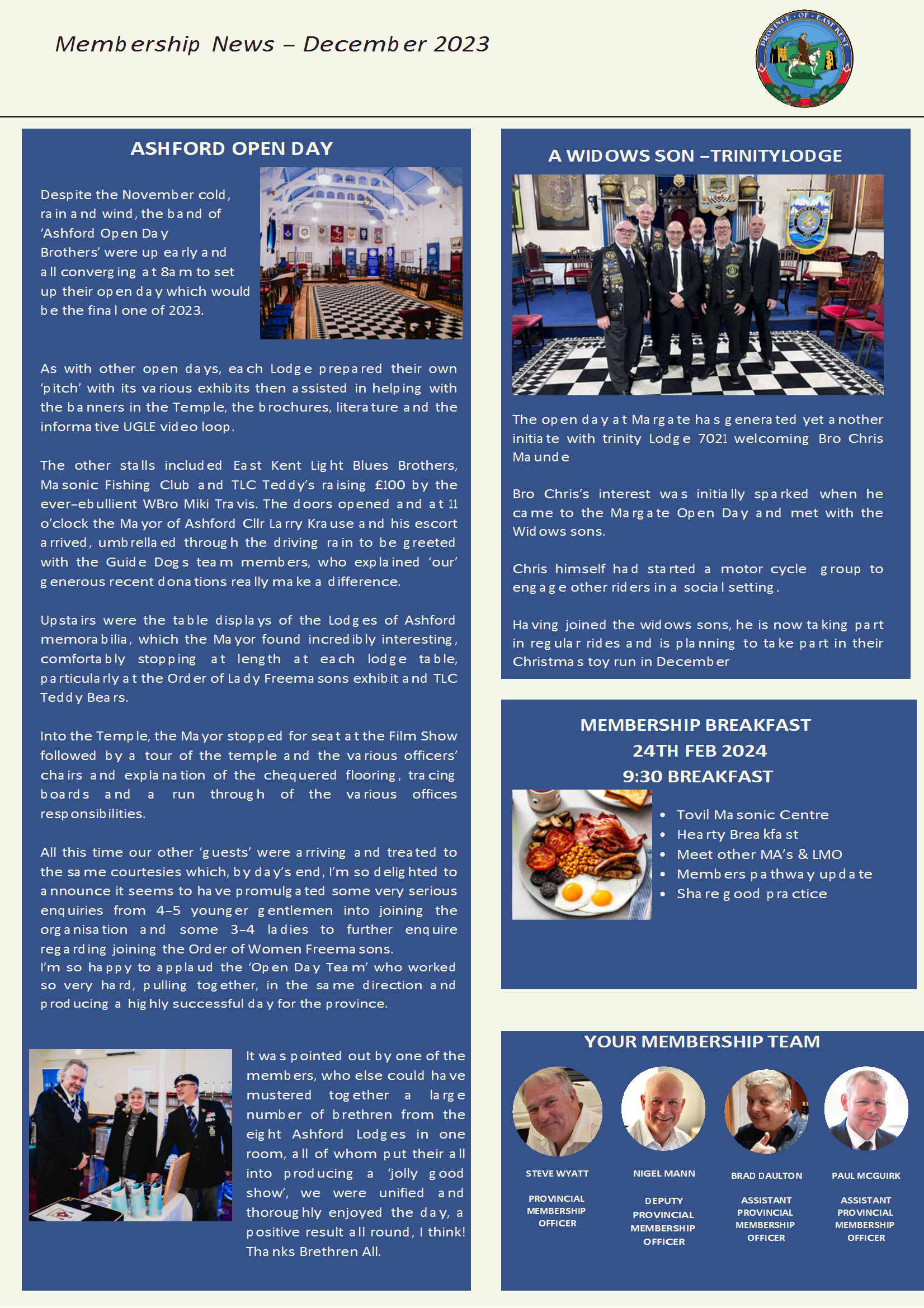 2nd page of the membership news page
