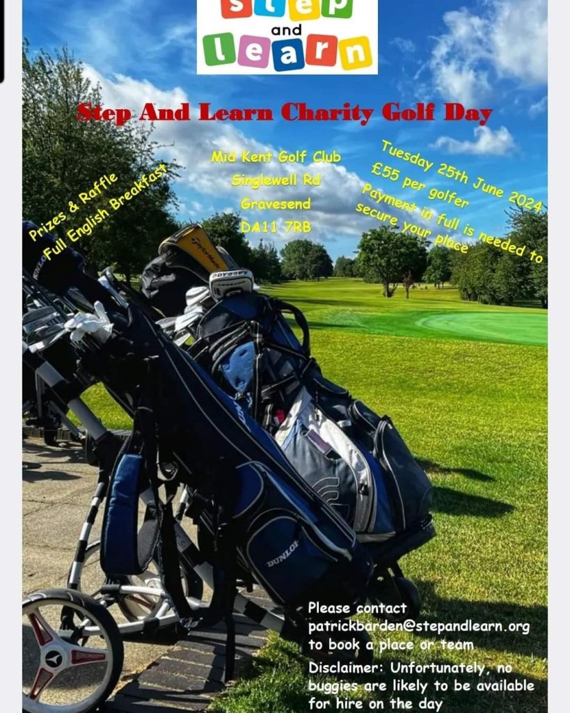 Step & Learn Charity Golf Poster