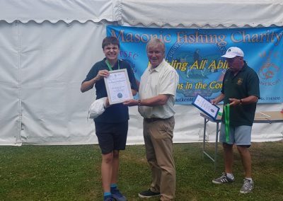Duncan presenting the certificates
