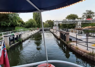 A view from the front entering the East Farleigh Lock