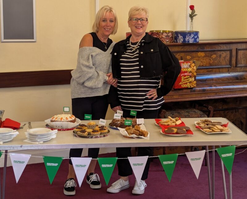 Helping out with the cakes