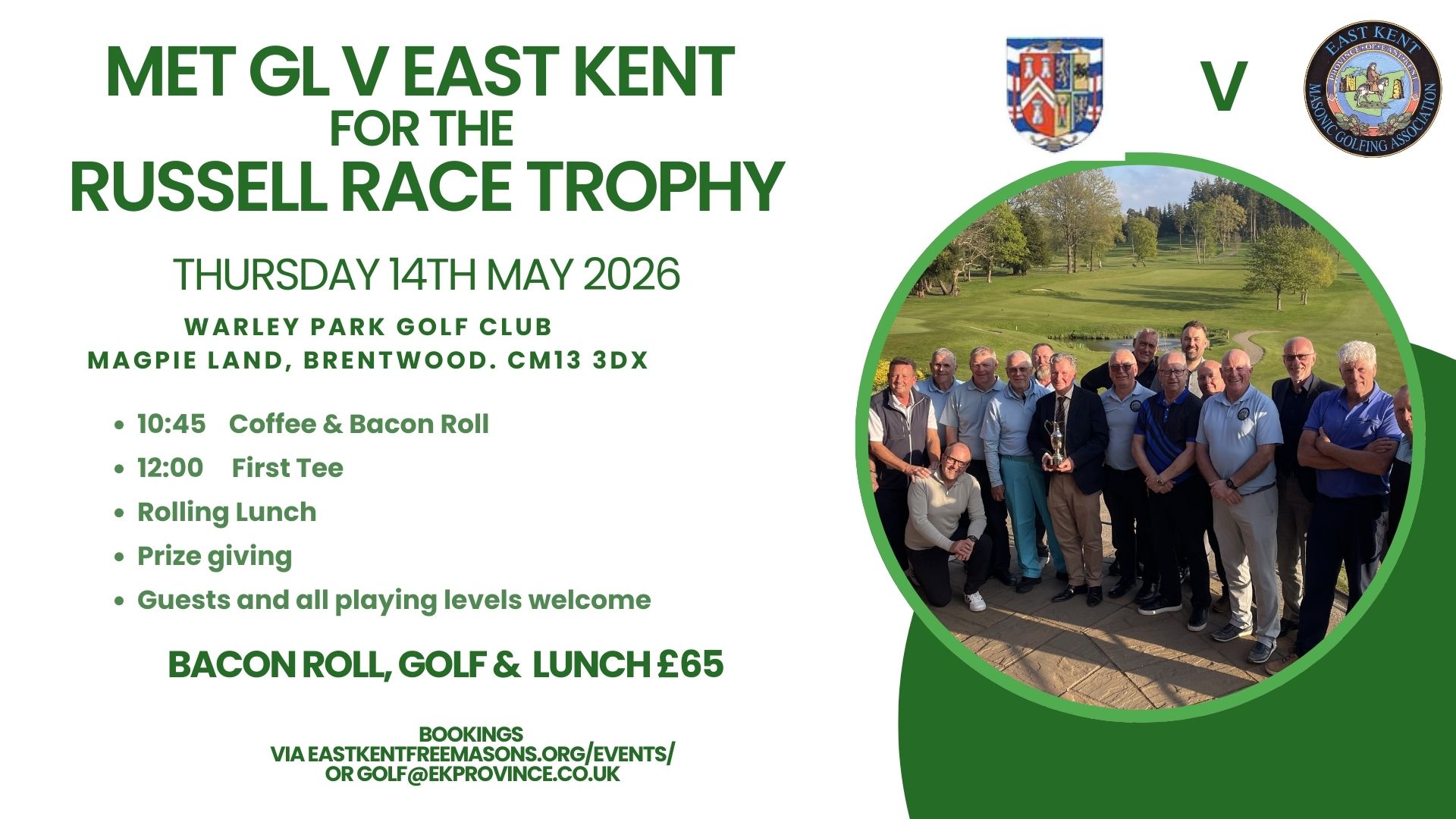 Met GL V East Kent Masonic Golf - Russell Race Trophy